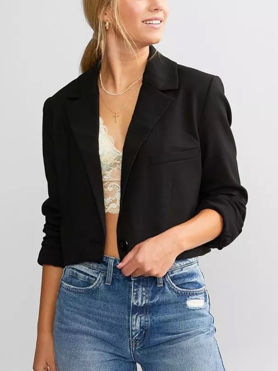 We The Free Jackets & Blazers - NWT Free People Block Party Cropped Blazer